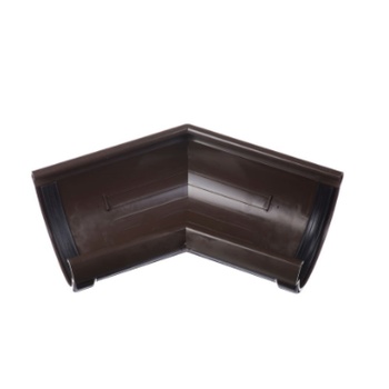 Docke LUX Угол желоба 135° (Шоколад) для водостока пластик