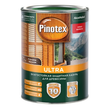 Pinotex Ultra влагостойкая лазурь для дерева (Пенотекс)