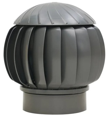 Дефлектор ротационный ГЕРВЕНТ 160мм серый