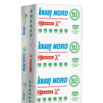 Утеплитель Knauf Insulation KNAUF NORD (100x600x1250 мм; 4,5 кв. м; 6 плит в упаковке)