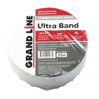 Лента односторонняя универсальная высокопрочная Grand Line Ultra Band 25 м, шт